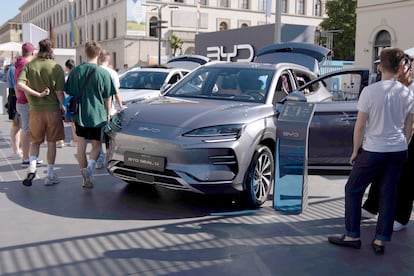 Coche BYD Seal U en el salón del motor IAA, en Múnich (Alemania), en 2023.