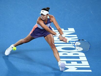 Garbine Muguruza durante la final del Open de Australia contra Sofia Kenin.