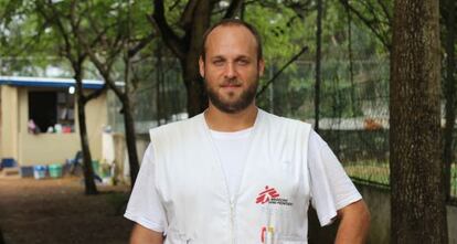 Pierre Trbovic, de M&eacute;dicos Sin Fronteras, en Monrovia, capital de Liberia.