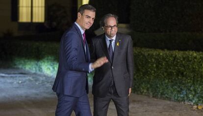 Pedro Sánchez y Quim Torra, en diciembre.