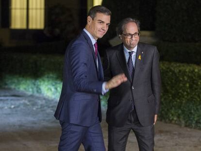 Pedro Sánchez y Quim Torra, en diciembre. 