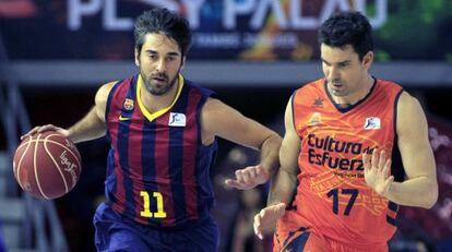 Juan Carlos Navarro, marcado por Rafa Martínez.