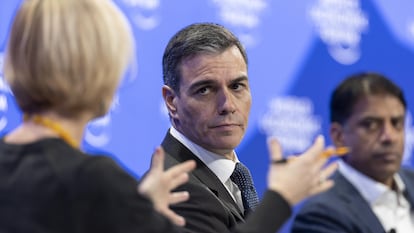 El presidente del Gobierno, Pedro Sánchez, en el Foro Económico Mundial de Davos.