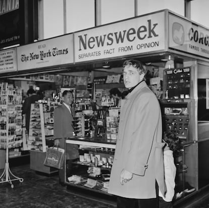 Marlon Brando en el aeropuerto de Heathrow (Londres) en 1968.