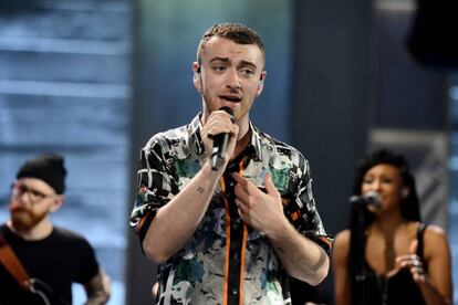 El cantante británico Sam Smith durante un concierto de Apple Music el pasado 3 de noviembre, en Londres.