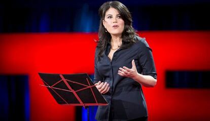 Monica Lewinsky, durante una conferencia TED2015 en Vancouver.