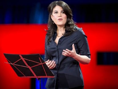 Monica Lewinsky, durante una conferencia TED2015 en Vancouver.