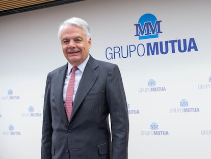 Ignacio Garralda, durante la presentación de resultados de 2022 del Grupo Mutua.