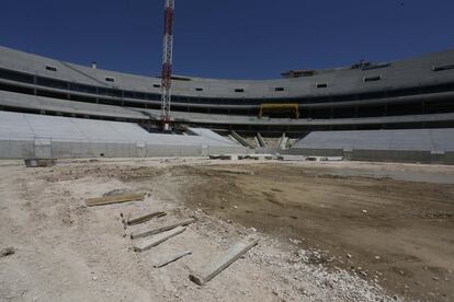 Obras del estadio de La Peineta.