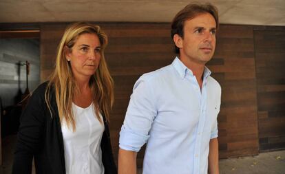 Arantxa Sánchez Vicario y Josep Santacana.