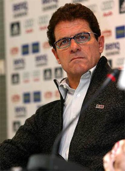 Fabio Capello durante la rueda de prensa