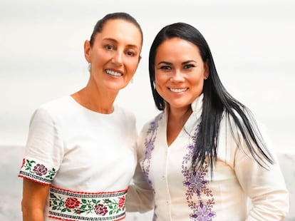 Claudia Sheinbaum y Alejandra del Moral, en una imagen compartida por la candidata oficialista el 27 de mayo. 