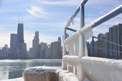 Ola de frío en Chicago. 