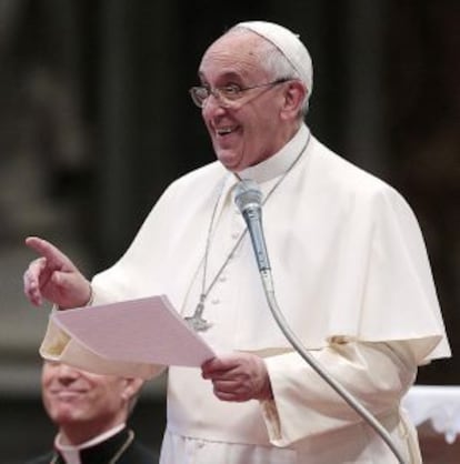 O papa Francisco, durante uma audiência no Vaticano.