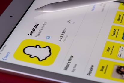 Snapchat en un dispositivo móvil.