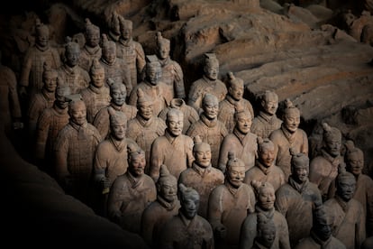 Los guerreros de terracota, ubicados a las afueras de Xian, son el mayor reclamo turístico de esta antigua ciudad imperial. 
