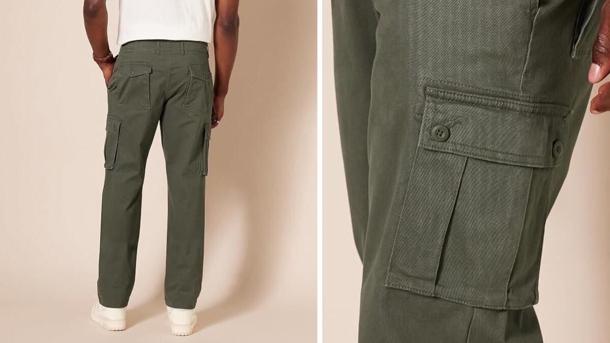 Pantalón cargo con tejido elástico.