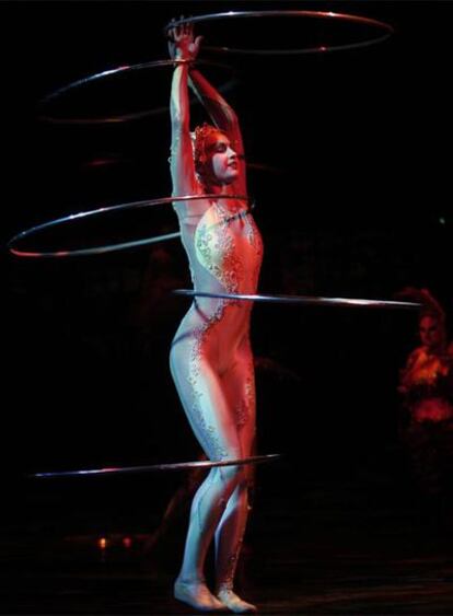 Actuación del espectáculo 'Alegría', del circu du Soleil