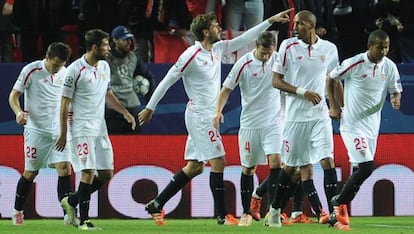 Llorente celebra el gol de la victoria.