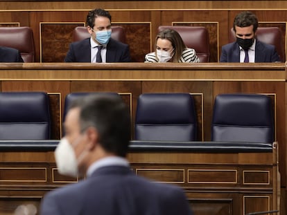 El presidente del Gobierno, Pedro Sánchez, intervenía en la sesión de control al Gobierno del 16 de junio.