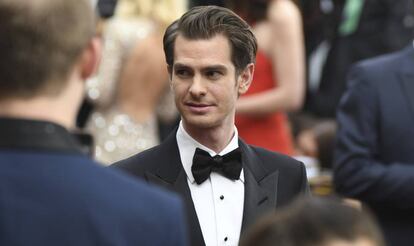 Andrew Garfield en la entrega de los premios Oscar.