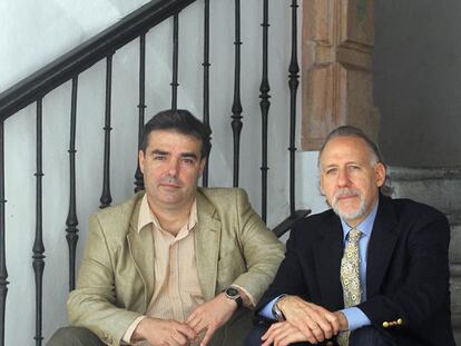Jacob Bender (derecha) y el productor José Antonio Hergueta.