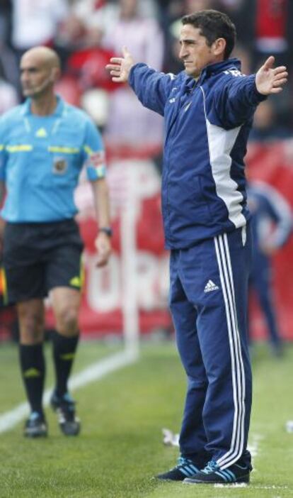 Jiménez, durante un partido del Zaragoza.