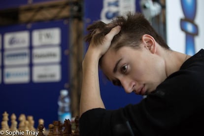 Danil Dúbov, en el abierto de Gibraltar de 2018