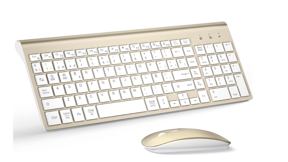 Combo de teclado y ratón inalámbrico ultradelgado.