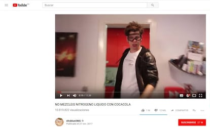 Un vídeo en el canal de YouTube de el 'youtuber' ElRubius