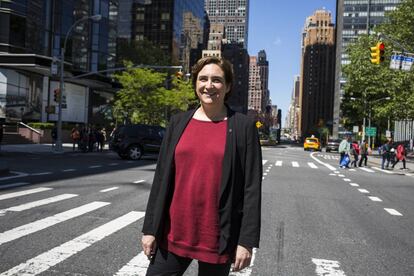 Ada Colau, el pasado lunes en Nueva York en las inmediaciones de Naciones Unidas. 