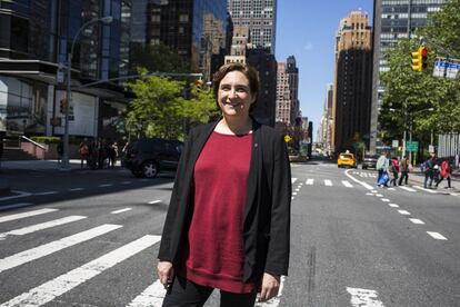 Ada Colau, el pasado lunes en Nueva York en las inmediaciones de Naciones Unidas.