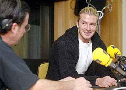 David Beckham, en un momento de la entrevista.