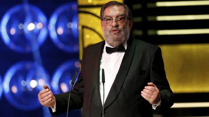 Enrique González Macho, presidente de la Academia del Cine, en la gala de la 29ª edición de los Premios Goya 2015.