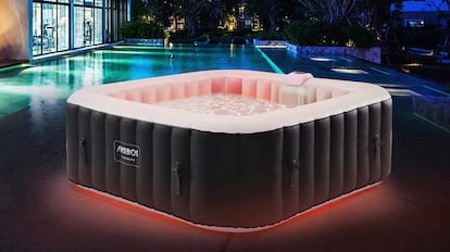 Jacuzzi hinchable para el exterior del hogar con iluminación LED regulable