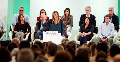 La presidenta andaluza, Susana Díaz, este sábado en el comité director del PSOE andaluz.
