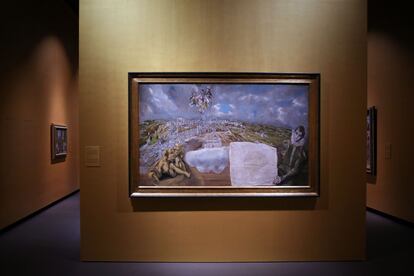 &#039;Vista y plano de Toledo&#039; (ca.1600). Es la primera obra con la que se encuentra el visitante al llegar al Museo de Santa Cruz