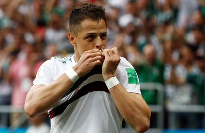 Hernández celebra su gol.