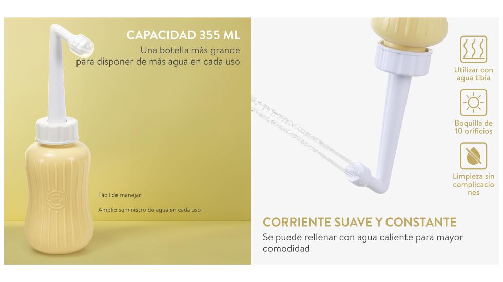 Para una higiene íntima cómoda y eficaz.