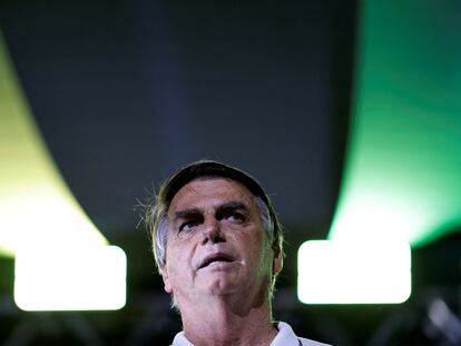 Jair Bolsonaro, durante un mitin.