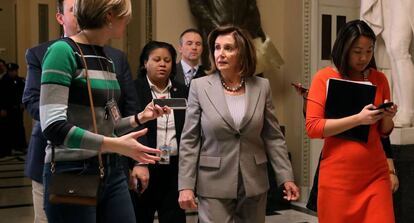 Nancy Pelosi, este viernes en el Capitolio.