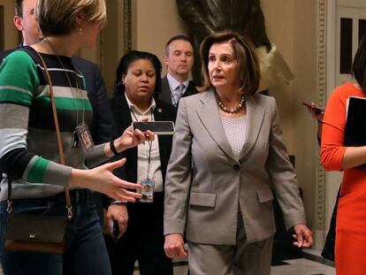 Nancy Pelosi, este viernes en el Capitolio.