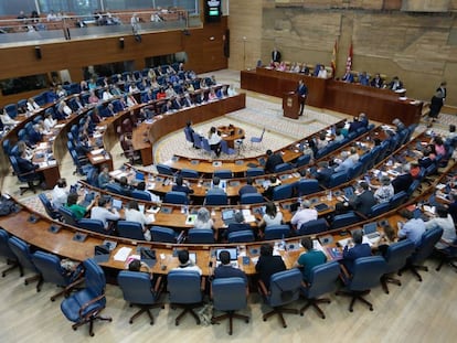 Imagen de archivo de una sesi&oacute;n en la Asamblea de Madrid.
 