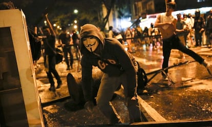 Protestos contra o Governo de Nicolás Maduro em Caracas.