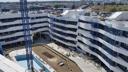 Obras de una promoción de vivienda de Neinor Homes en Alcobendas (Madrid).