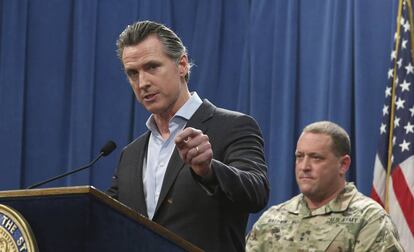 El gobernador de California, Gavin Newsom, anuncia el repliegue de la Guardia Nacional.