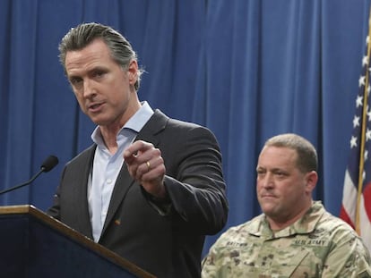 El gobernador de California, Gavin Newsom, anuncia el repliegue de la Guardia Nacional.