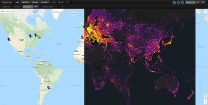 Sightsmap es un mapa interactivo, así que el orden de las ciudades y, sobre todo, de sus puntos más populares puede cambiar en función de la gente que los esté visitando. El amarillo siempre indica más actividad, y dicha marca va seguida de los tonos naranjas, rojos, lilas y azules. Se puede consultar el mapa en <a href="http://sightsmap.com/" target="">sightsmap.com</a>