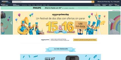 Amazon ya anuncia en su web las fechas del Prime Day: 15 y 16 de julio.