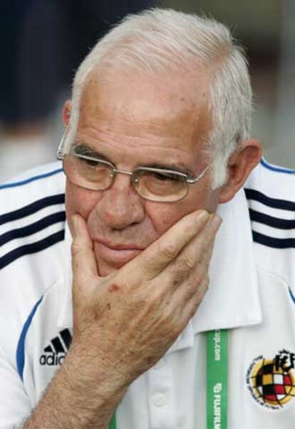 Luis Aragonés tras el partido de octavos de final de Alemania 2006.